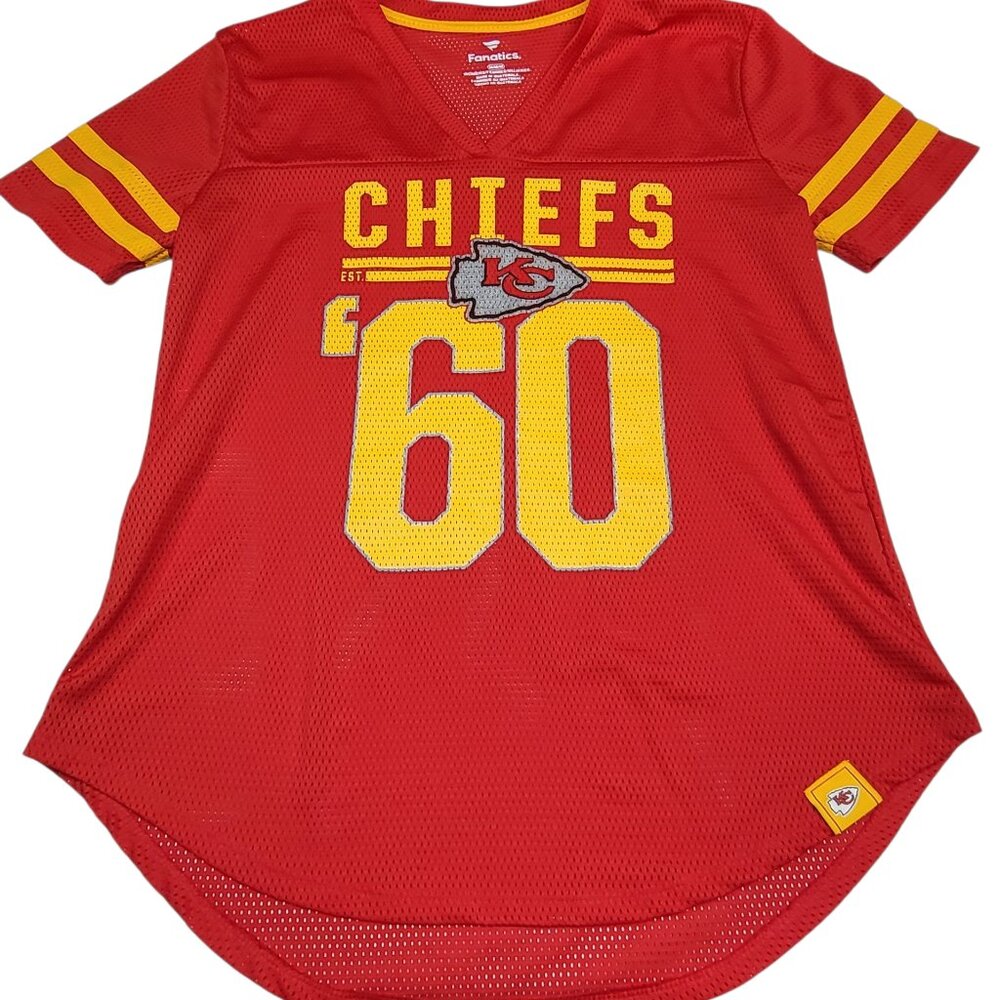 Fanatics Womens Kansas City KC Chiefs Jersey Dress Tunic Size Medium Red